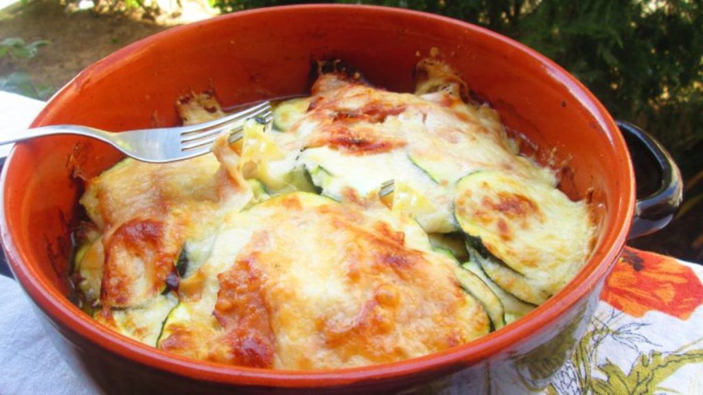 parmigiana blanche de courgettes