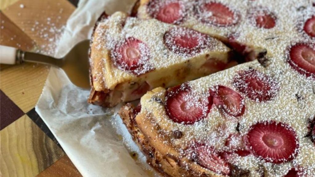 gâteau moelleux aux fraises et à la ricotta facile