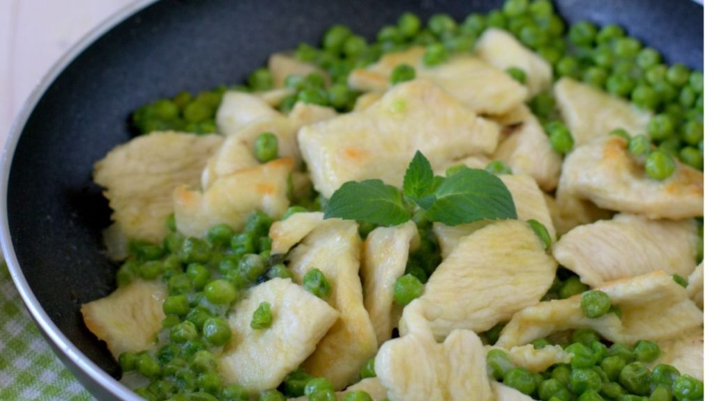 Poulet aux petits pois