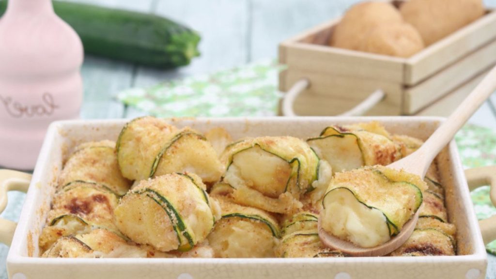 roulés de courgettes farcis aux pommes de terre