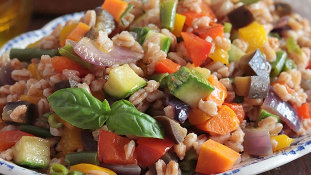 salade d'épeautre aux légumes