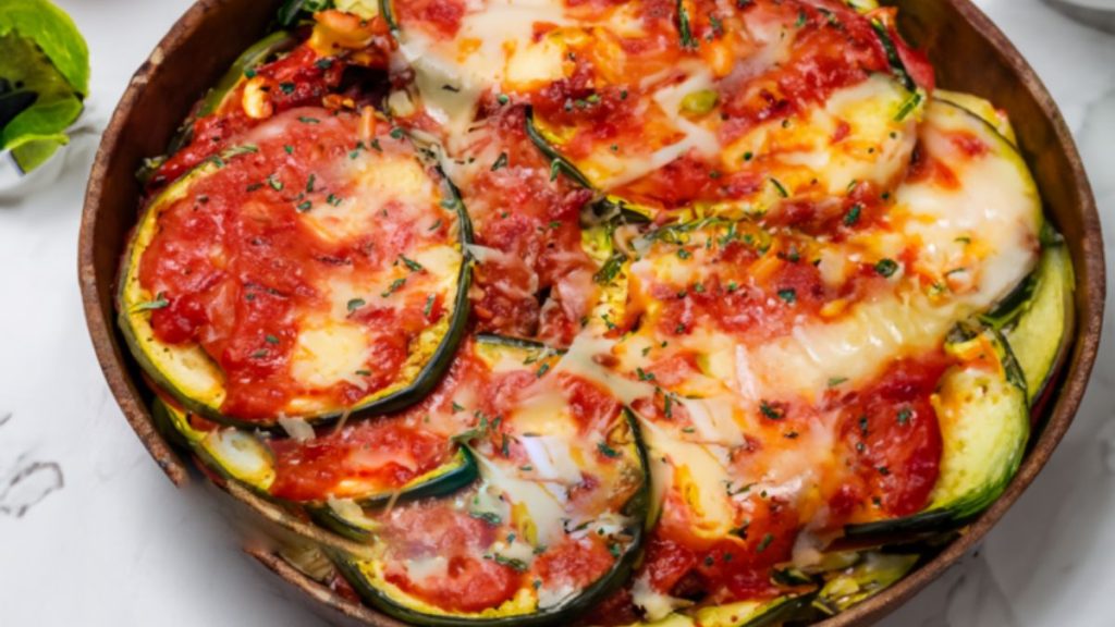 courgettes gratinées aux tomates et à la mozzarella