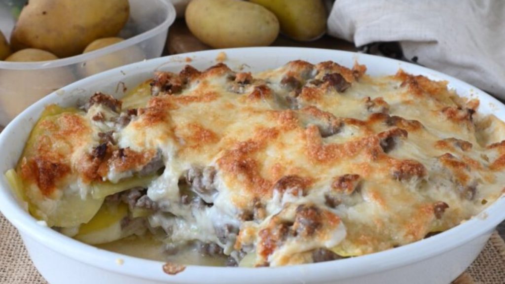 gratin de pomme de terre et viande hachée