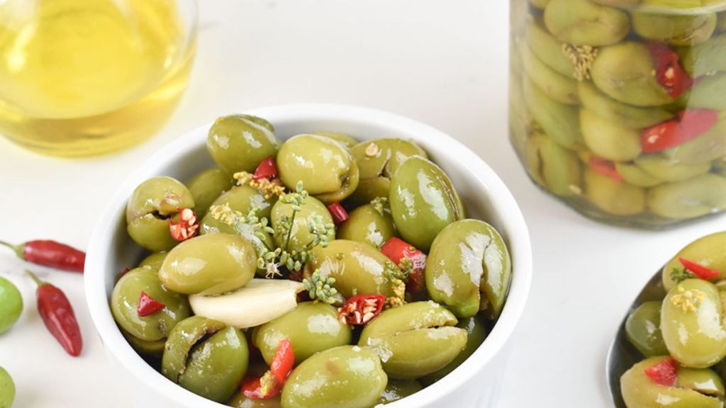 olives cassées au piment