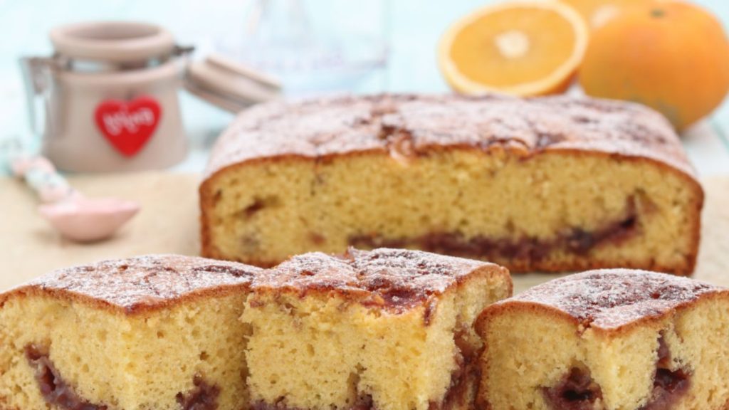 gâteau à l’orange et confiture