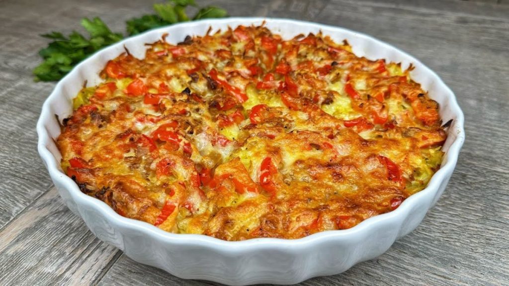 gratin de pommes de terre et poivrons