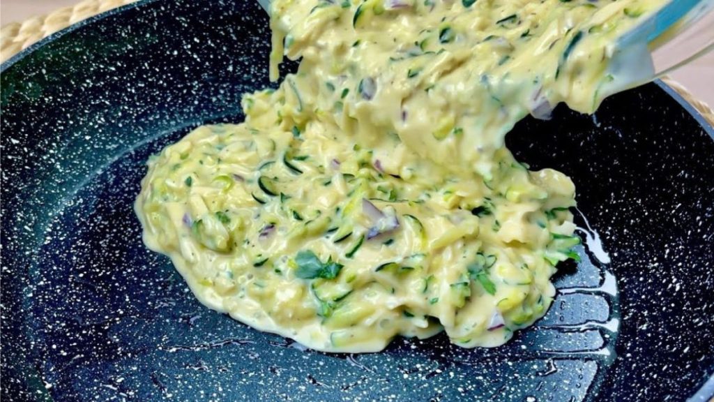 omelette aux courgettes râpées